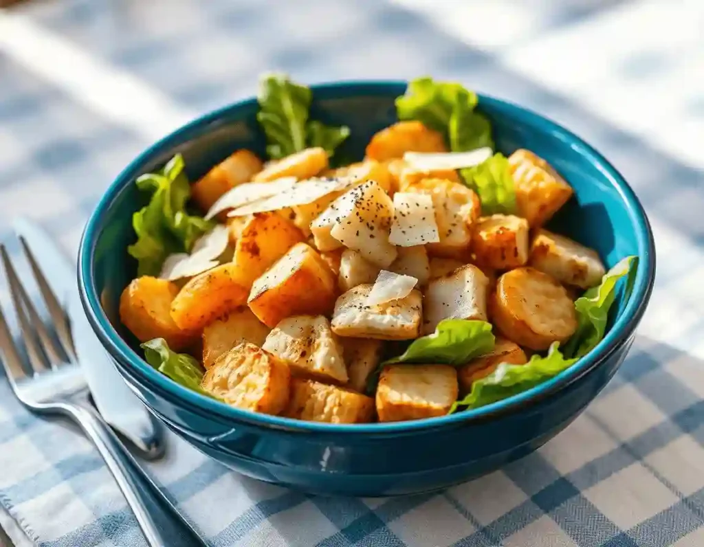 crispy tater caesar salad