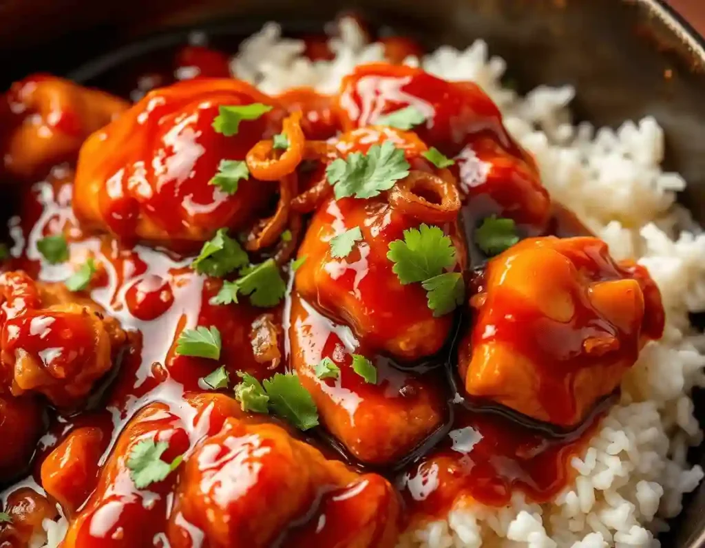 one-pan honey bbq chicken rice